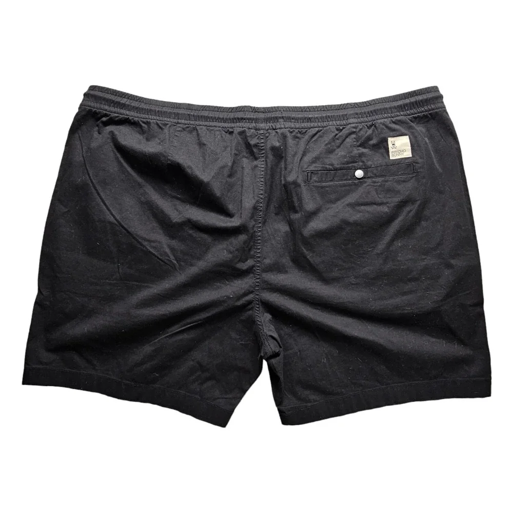 Psycho Bunny Black‎ XXXL Riviera Elastic Waist Shorts Drawstring NWT